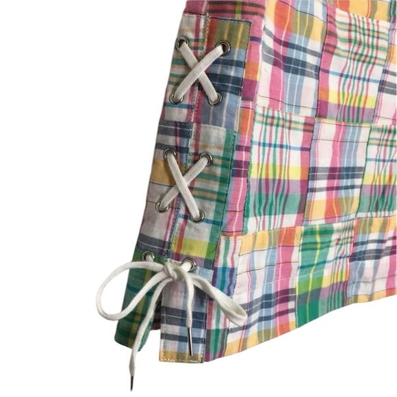 NWOT TALBOTS MULTI COLOR MADRAS PATCHWORK PENCIL SKIRT‎ 2 BOHO CHIC CONTEMPORARY - Picture 4 of 14